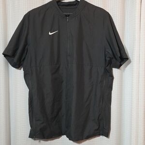 Nike Pullover Jacket Short Sleeve Gray Baseball Softball Mens Size L